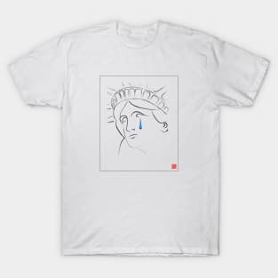 Statue of Liberty Crying T-Shirt